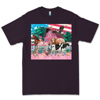 Plum American farm animals tumbler 4th of july Premium Tee - FaDigitalArtStudio