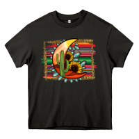 Asphalt turquoise desert moon serape background Heavy Core Tee - Jasminsmagicworld