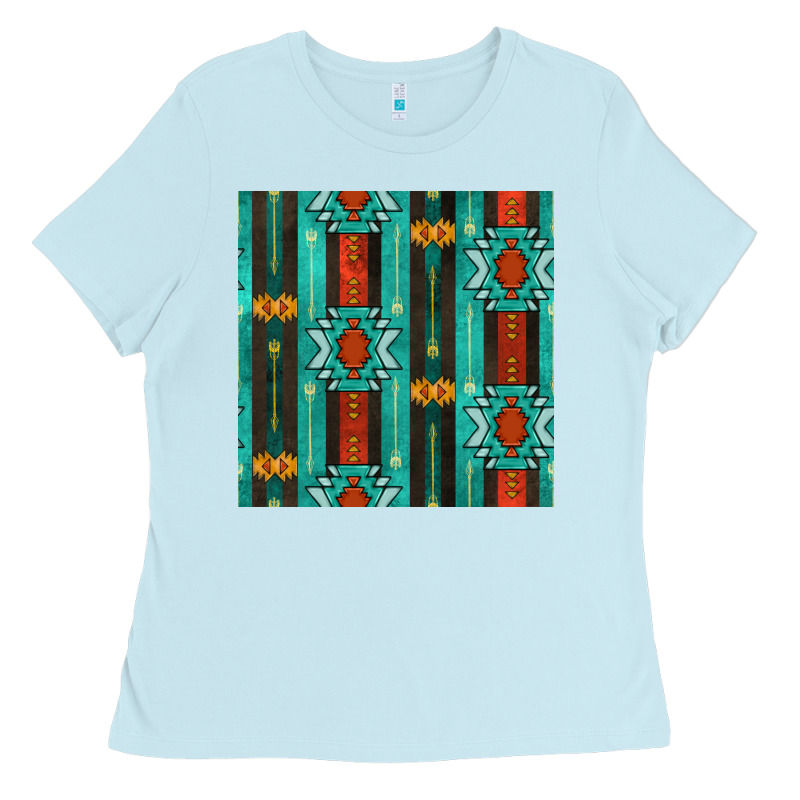 Native American Aztec Seamless Pattern 5 Ladies Tee by BundleAndBundleShop | Teevron
