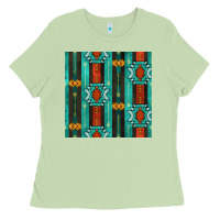 Matcha native american aztec seamless pattern 5 Ladies Tee - BundleAndBundleShop
