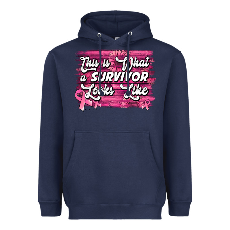 This Is What A Survivor Looks Like Breast Cancer Awareness Heavyweight Hoodie by Jasminsmagicworld | Teevron