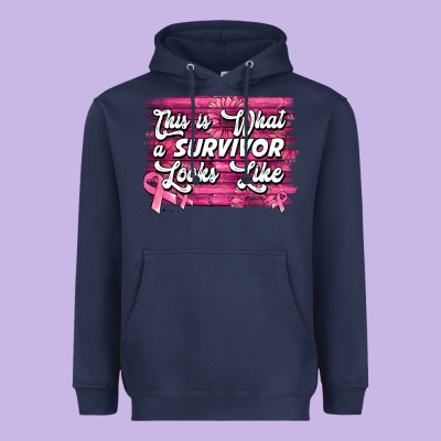 This Is What A Survivor Looks Like Breast Cancer Awareness Heavyweight Hoodie Designed By Jasminsmagicworld