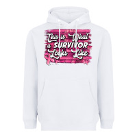 White this is what a survivor looks like breast cancer awareness Heavyweight Hoodie - Jasminsmagicworld