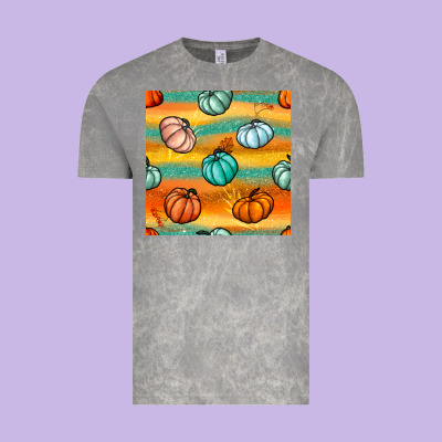 Pumpkin And Glitter Seamless Pattern Vintage Tee Designed By Bundleandbundleshop