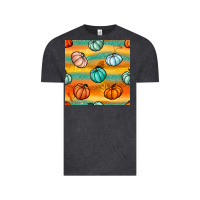 Vintage Black Pumpkin And Glitter Seamless Pattern Vintage Tee - BundleAndBundleShop