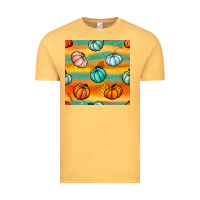 Vintage Mustard Pumpkin And Glitter Seamless Pattern Vintage Tee - BundleAndBundleShop