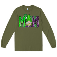 Army Green st patricks day mom gnome Long Sleeve Tee - CowhideDigitalArt