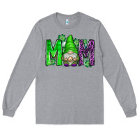 Heather Grey st patricks day mom gnome Long Sleeve Tee - CowhideDigitalArt