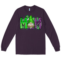 Plum st patricks day mom gnome Long Sleeve Tee - CowhideDigitalArt