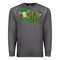 Charcoal Heather Lucky baby charolais calf Premium Sweatshirt - RanaPortraitStore
