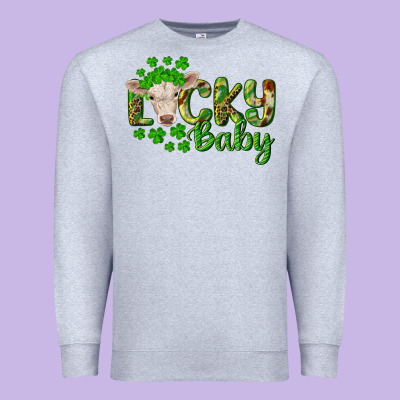 Lucky Baby Charolais Calf Premium Sweatshirt Designed By Ranaportraitstore