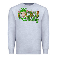 Heather Grey Lucky baby charolais calf Premium Sweatshirt - RanaPortraitStore