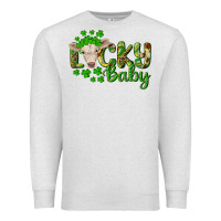 Oatmeal Heather Lucky baby charolais calf Premium Sweatshirt - RanaPortraitStore