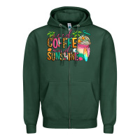 Sports Green iced coffee and sunshine summer Zipper Hoodie - Jasminsmagicworld