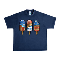 Navy patriotic leopard popsicles Urban Heavy Tee - Jasminsmagicworld