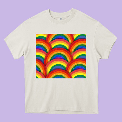 Pride Rainbow Glitter Tumbler Heavy Core Tee Designed By Fadigitalartstudio
