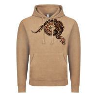 Vintage Coffee Royal Ball Python Illustrations Vintage Hoodie - LillyAllenDesigns
