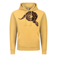 Vintage Mustard Royal Ball Python Illustrations Vintage Hoodie - LillyAllenDesigns