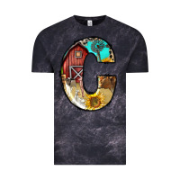 Cloud Black farm life alphabet lowercase letters c Vintage Tee - BundleAndBundleShop