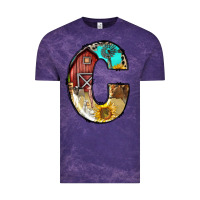 Cloud Purple farm life alphabet lowercase letters c Vintage Tee - BundleAndBundleShop