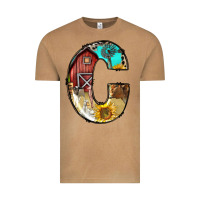 Farm Life Alphabet Lowercase Letters C Vintage Tee | Teevron