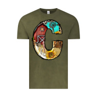 Vintage Olive farm life alphabet lowercase letters c Vintage Tee - BundleAndBundleShop