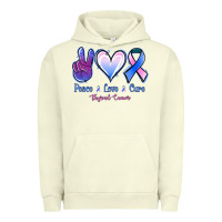 Pigment Pistachio Peace Love Cure Thyroid Cancer Urban Hoodie - Jasminsmagicworld