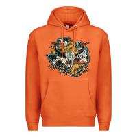 Carrot bull skull leopard cowhide sunflower texas map Premium Hoodie - Artiststas