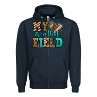 Navy my heart is on that field american football Zipper Hoodie - Jasminsmagicworld