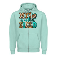 Seafoam my heart is on that field american football Zipper Hoodie - Jasminsmagicworld