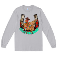 Moon Dust horseshoe chicken Long Sleeve Tee - CowhideDigitalArt