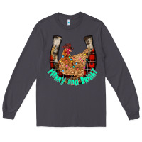 Smoke horseshoe chicken Long Sleeve Tee - CowhideDigitalArt