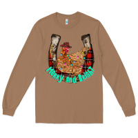 Toasted Coconut horseshoe chicken Long Sleeve Tee - CowhideDigitalArt
