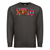 Smoke xoxo valentine's day highland cow Premium Sweatshirt - Jasminsmagicworld