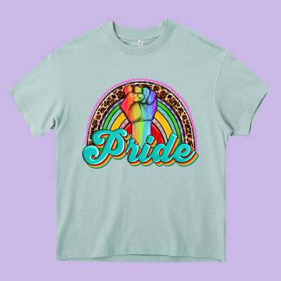 Pride Rainbow Heavy Core Tee Designed By Oliviacreatesart