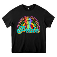 Black pride rainbow Heavy Core Tee - OliviaCreatesArt