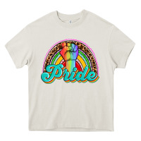 Cream pride rainbow Heavy Core Tee - OliviaCreatesArt