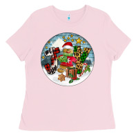 Bubblegum Pink Joy gingerbread Ladies Tee - FaDigitalArtStudio
