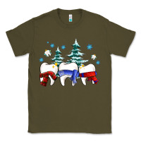 Army Green dental christmas tree teeth and winter ado Classic Tee - OliviaCreatesArt