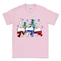 Bubblegum Pink dental christmas tree teeth and winter ado Classic Tee - OliviaCreatesArt