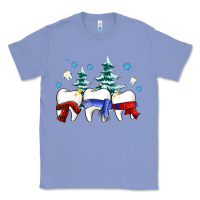 Colony Blue dental christmas tree teeth and winter ado Classic Tee - OliviaCreatesArt
