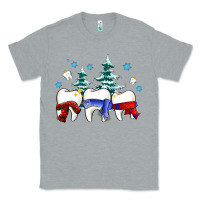 Heather Grey dental christmas tree teeth and winter ado Classic Tee - OliviaCreatesArt
