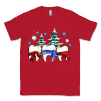 Red dental christmas tree teeth and winter ado Classic Tee - OliviaCreatesArt