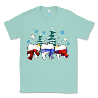 Seafoam dental christmas tree teeth and winter ado Classic Tee - OliviaCreatesArt
