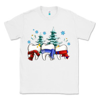 White dental christmas tree teeth and winter ado Classic Tee - OliviaCreatesArt