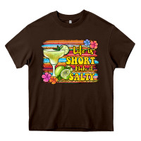 Chocolate Brown life is short make it salty 1 Heavy Core Tee - Jasminsmagicworld