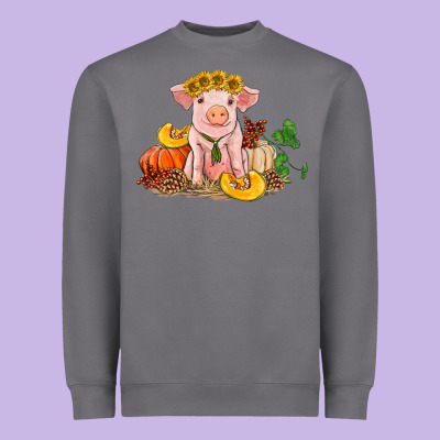 Fall Pig Heavyweight Sweatshirt Designed By Ranaportraitstore