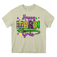 Mossy happy mardi gras alligator olivia Heavy Core Tee - OliviaCreatesArt