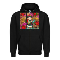 Black Mexican girl Zipper Hoodie - RanaPortraitStore