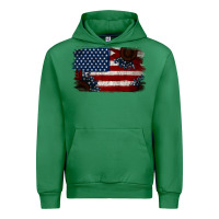 Emerald Distressed Sunflower American Flag Urban Hoodie - Jasminsmagicworld